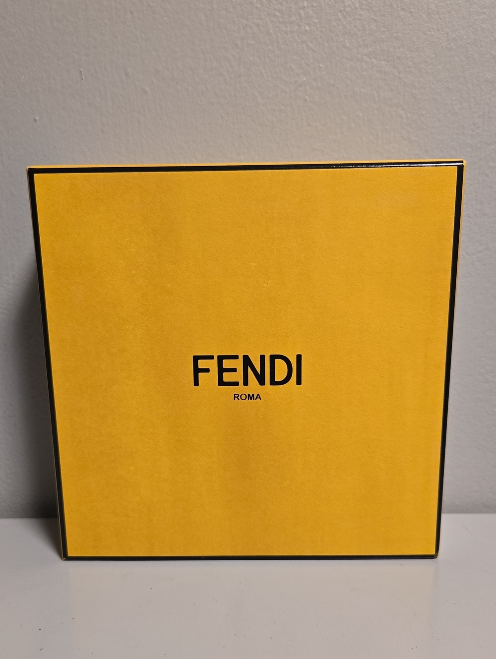 Fendi Yellow Jewelry Giftbox with Black Logo